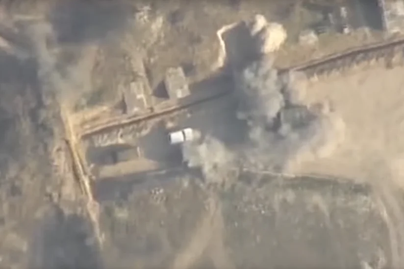 МО Азербайджана: Нанесен ответный удар по штабу опорных пунктов Вооруженных сил Армении - ВИДЕО