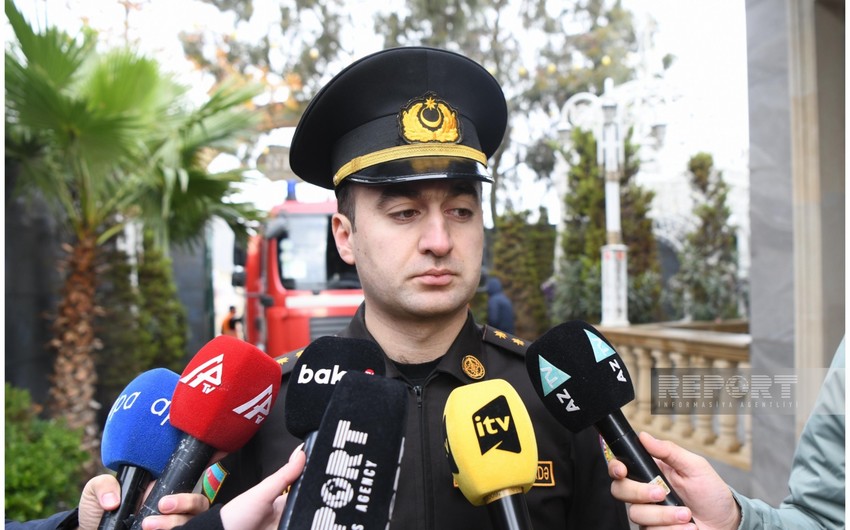 FHN rəsmisi: Şadlıq evinin anbarında baş verən yanğın zamanı xəsarət alan yoxdur