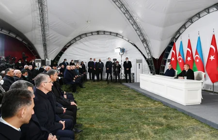 Azərbaycan və Türkiyə prezidentləri Zəngilanda mətbuata birgə bəyanatla çıxış ediblər