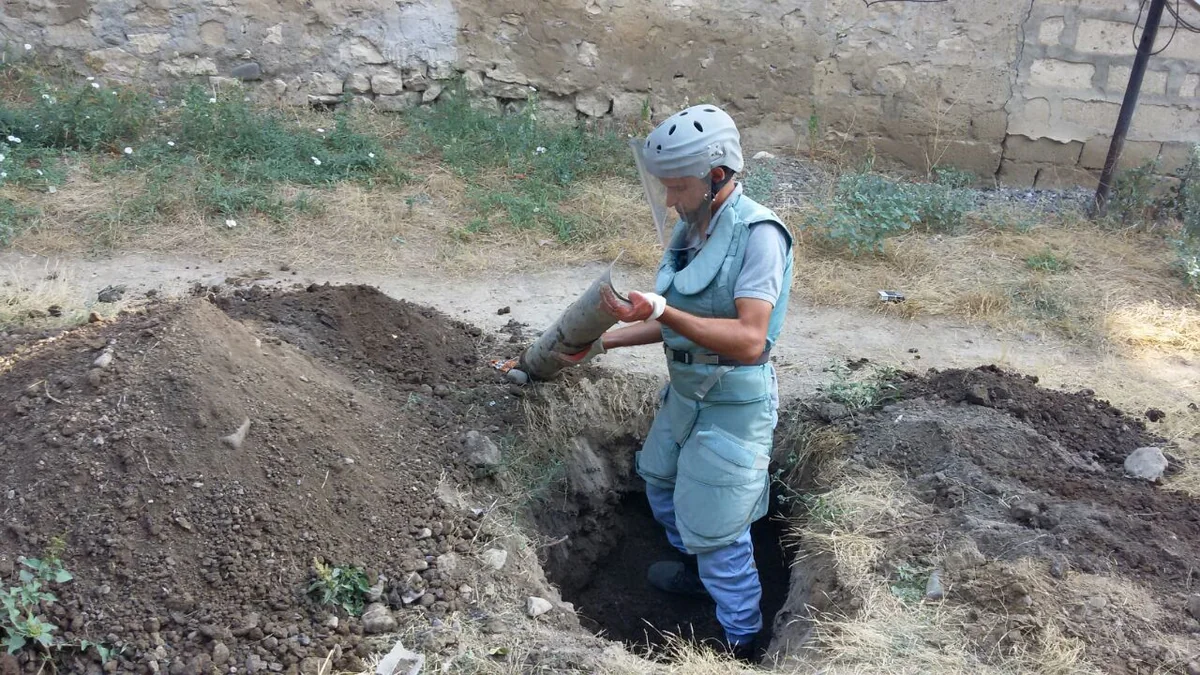 Ağdamda Qrad raketinin qalıqları aşkar edilib