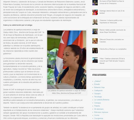 28 May  Respublika Günü Kuba mətbuatında işıqlandırılıb