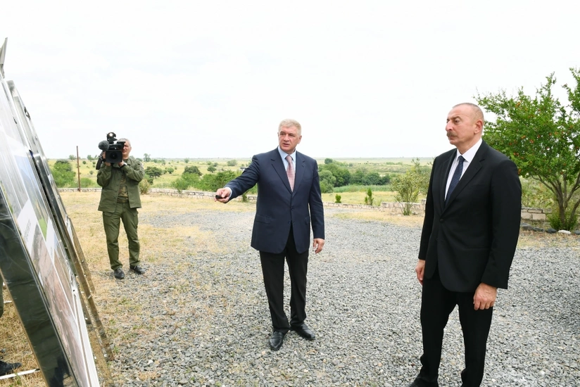 Президент Ильхам Алиев побывал в крепости Шахбулаг в Агдаме