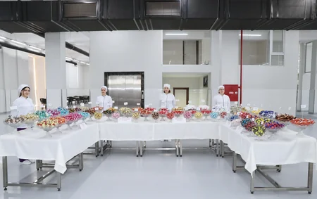 President Ilham Aliyev examines operations of confectionery manufacturing enterprise in Lankaran