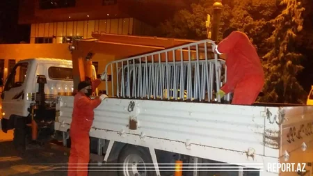 Bulvar və parkların çəpərləri sökülür - VİDEO