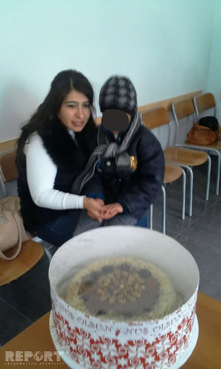 Övladını satdığına görə tutulan qadın oğlunun ad gününü uşaq evində qeyd edib - FOTO