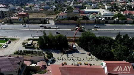 Mərdəkan-Zağulba avtomobil yolunda yeni yerüstü piyada keçidi tikilir