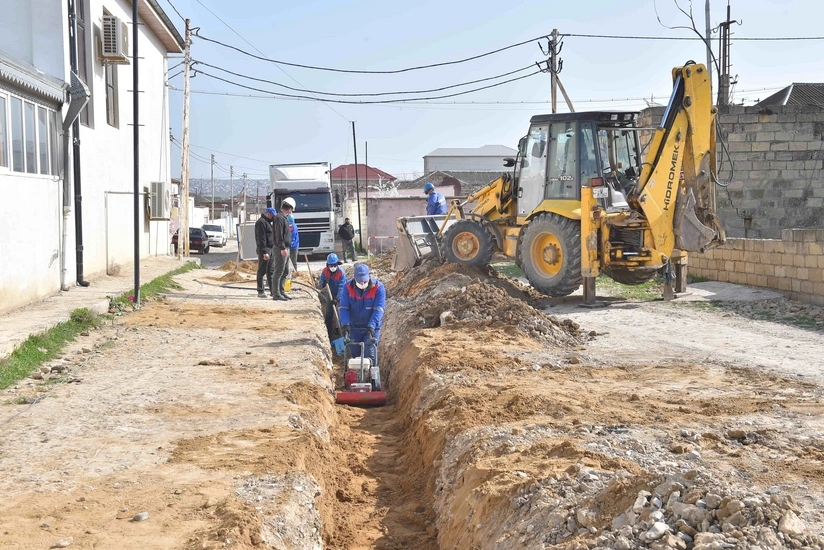 Abşeron rayonunun Aşağı Güzdək qəsəbəsinin su təchizatı yaxşılaşdırılır