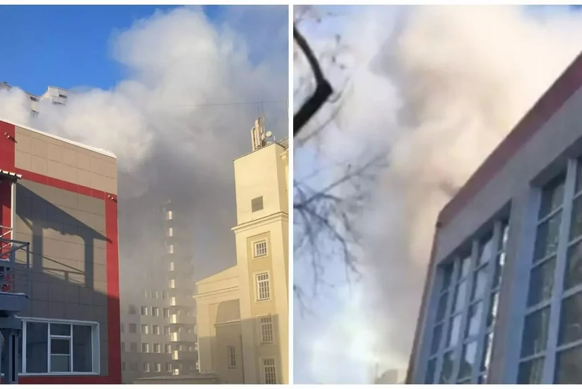 В Новосибирске при пожаре в подвале гимназии погиб мужчина