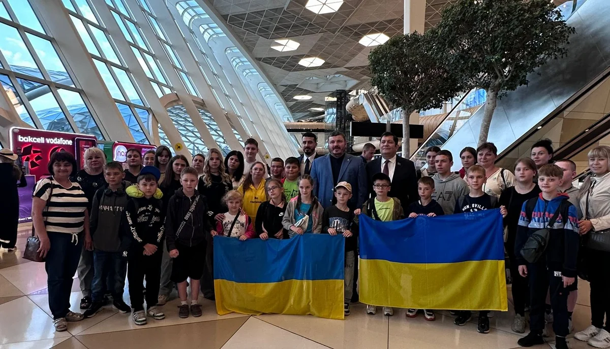 Another group of Ukrainian children arrive in Azerbaijan for rehabilitation