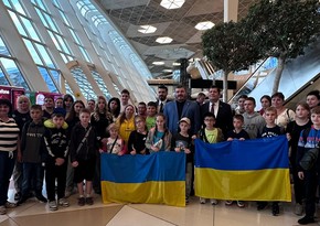 Another group of Ukrainian children arrive in Azerbaijan for rehabilitation