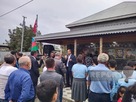 Biləsuvarda Vətən müharibəsi şəhidinin adına bulaq açılıb