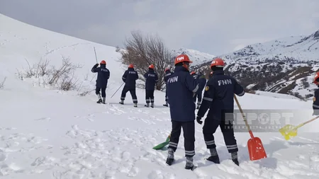 Naxçıvanda qar uçqunlarının nəticələrinin aradan qaldırılması ilə bağlı təlim keçirilib