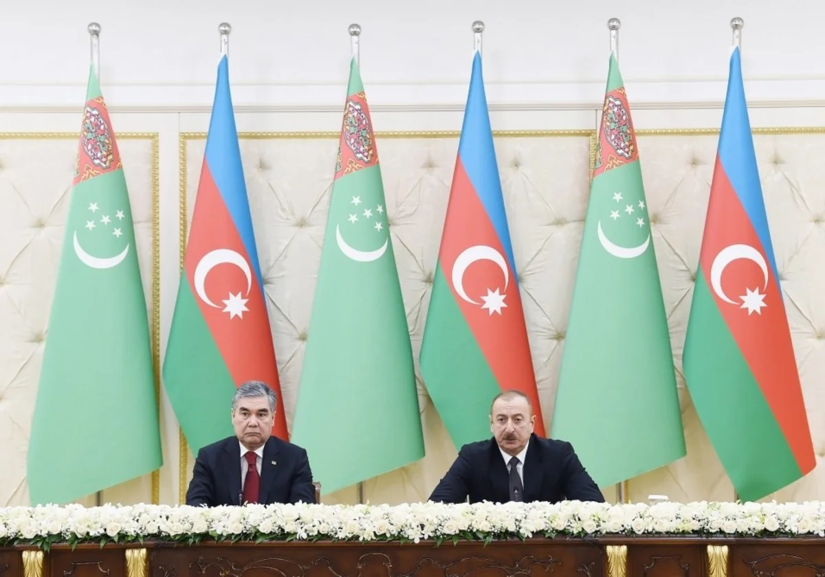 Azerbaijani, Turkmen presidents made press statements