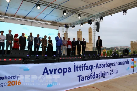 Gəncədə Azərbaycan - Avropa İttifaqı münasibətlərinin 25 illiyi təntənəli şəkildə qeyd olunub - FOTO