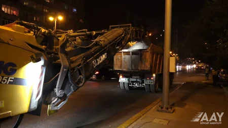 Bakının Fətəli xan Xoyski prospektinin daha bir hissəsinin təmirinə başlanılıb