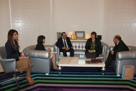 Əbülfəs Qarayev Luvr Muzeyinin İslam Departamentinin direktoru ilə görüşüb