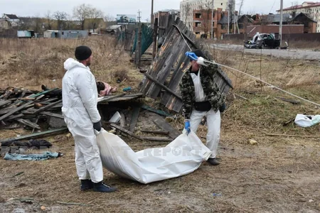 Photos from Ukraine's liberated Kyiv Region