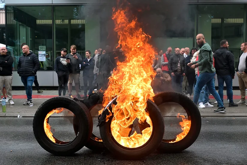 В Брюсселе проходит многотысячная забастовка против закрытия завода Audi