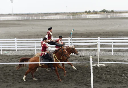 President Ilham Aliyev attends opening of Qarabag Equestrian Complex