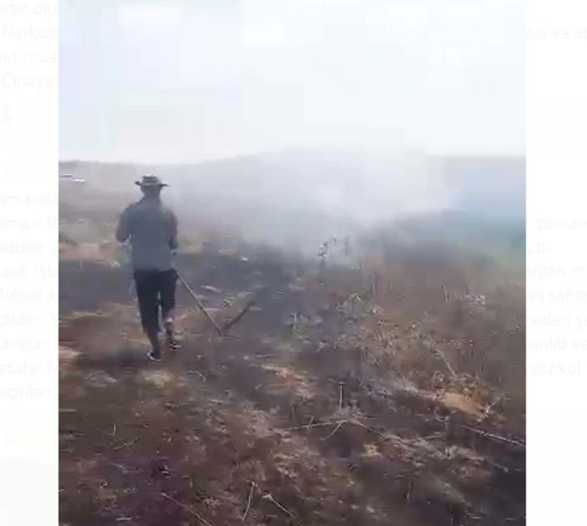 Şamaxıda biçilmiş əkin sahəsini yandıran şəxslər müəyyən olunub