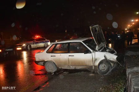 В Шамкире произошло ДТП, есть пострадавший