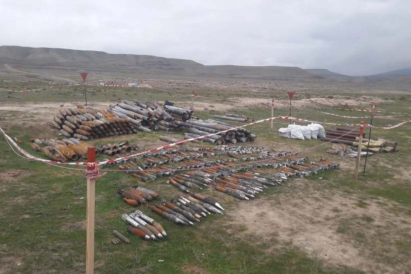 Xızıda hərbi hissə ətrafından 107 ədəd partlamamış döyüş sursatı tapılıb