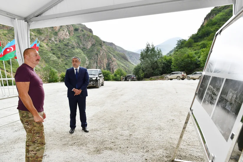 Azerbaijani President lays foundation of Istisu mineral water plant