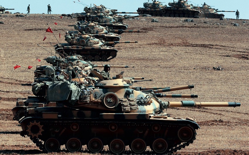 Türkiyə ordusu Suriyanın şimalında terrorçuların 71 obyektinə zərbə endirib