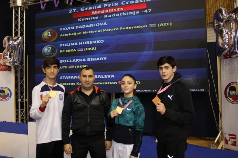 Azərbaycan karateçiləri Xorvatiyada üç medal qazanıblar