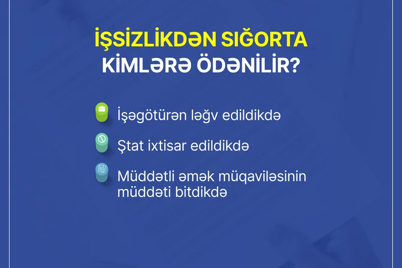 İşsizlikdən sığorta ödənişi ilə bağlı gözləmə müddəti ləğv edilib, staj tələbi azaldılıb