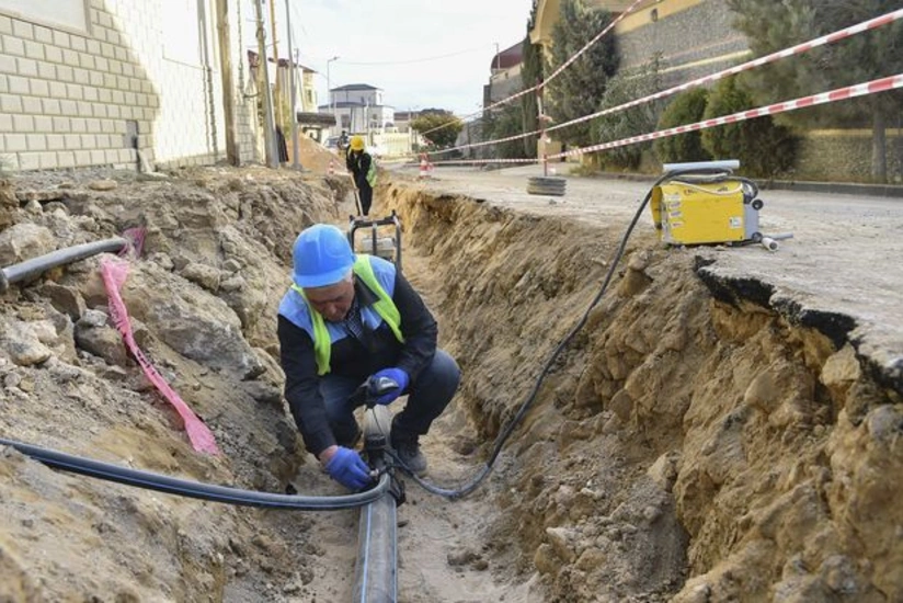 Naxçıvanda 2 700 metrlik yeni su xətti çəkilir
