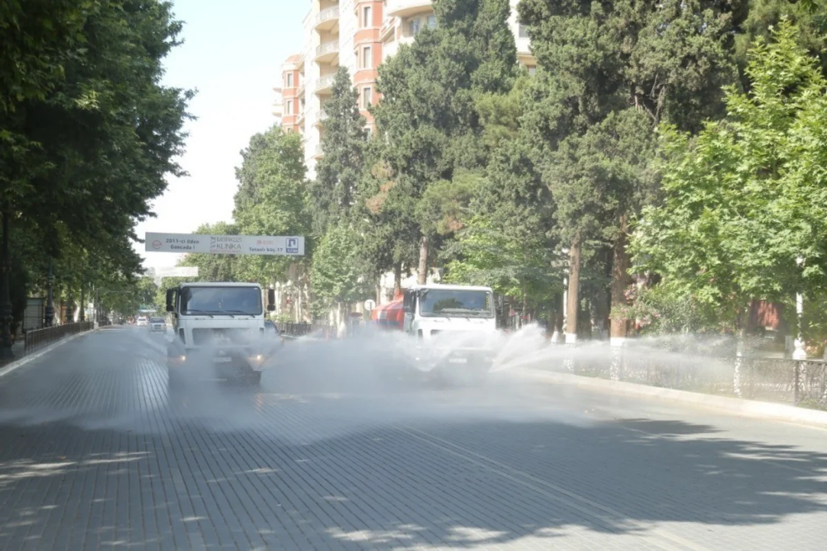 Gəncədə gücləndirilmiş dezinfeksiya işləri həyata keçirilib