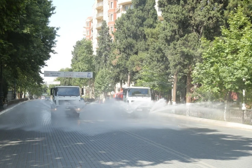 Gəncədə gücləndirilmiş dezinfeksiya işləri həyata keçirilib
