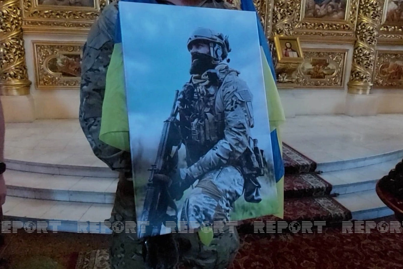 Ukrayna ordusunun həlak olan azərbaycanlı hərbçisi son mənzilə yola salınıb