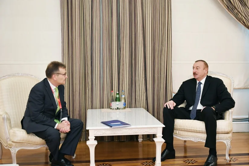 Prezident İlham Əliyev Beynəlxalq Limanlar Assosiasiyasının prezidentini qəbul edib