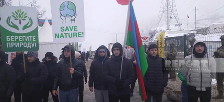 Protest on Khankandi-Lachin road continues despite snowfall 