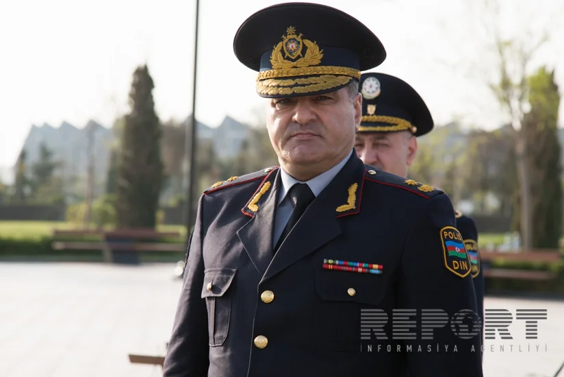 BŞBPİ-nin rəisi Mirqafar Seyidov yol polislərininin sıra baxışını keçirib - FOTO