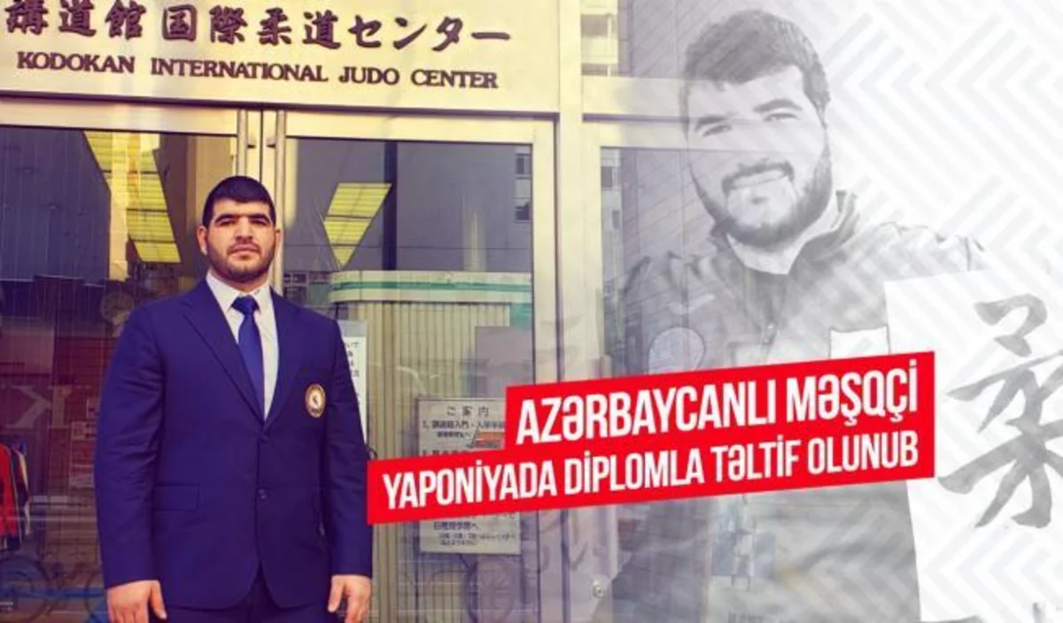 Azərbaycanlı cüdo məşqçisi Yaponiyada diplomla təltif olunub - VİDEO