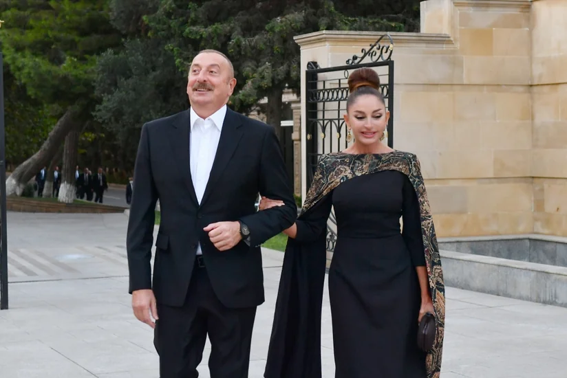 Ilham Aliyev and Mehriban Aliyeva attend memorial evening for Muslum Magomayev