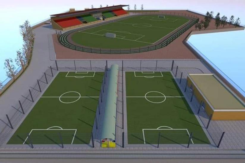 Şamaxıda stadion inşa olunur