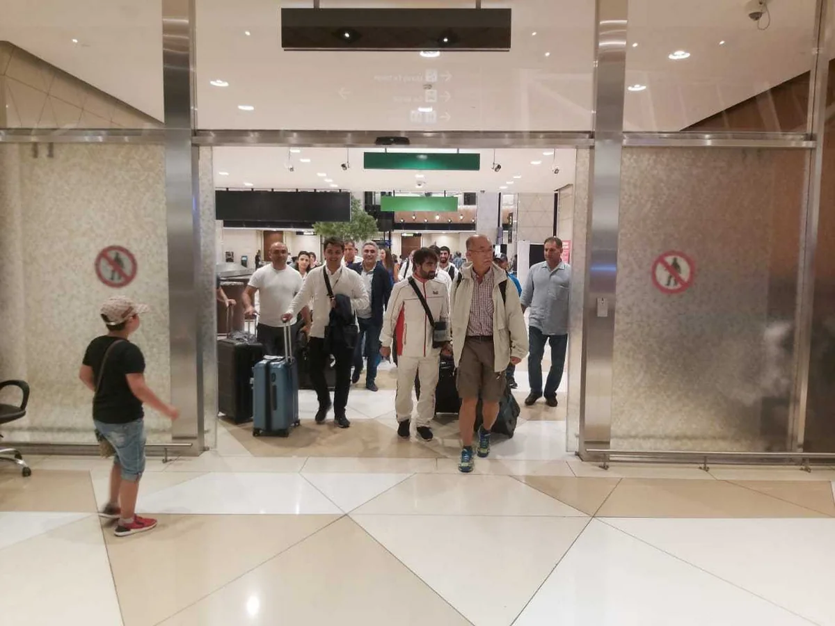 Avropa Oyunlarında Azərbaycanı təmsil edən karateçilər və akrobatlar Vətənə qayıdıblar - FOTO
