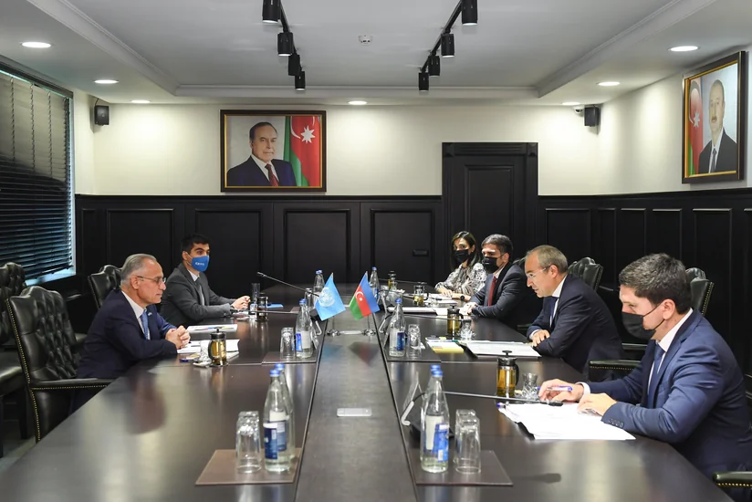 İqtisadiyyat naziri BMT-nin Azərbaycandakı rezident əlaqələndiricisi ilə görüşüb