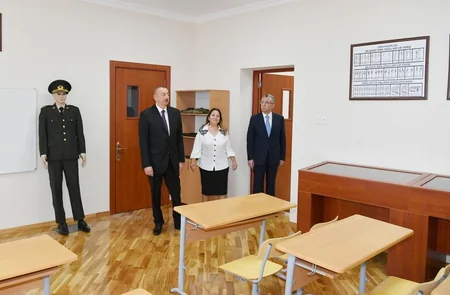Prezident İlham Əliyev 101 nömrəli məktəbin əsaslı təmir və yenidənqurmadan sonrakı vəziyyəti ilə tanış olub - YENİLƏNİB
