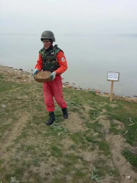 В Агстафе обнаружена противотанковая мина