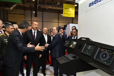 President Ilham Aliyev views 3rd Azerbaijan International Defense Exhibition ADEX 2018