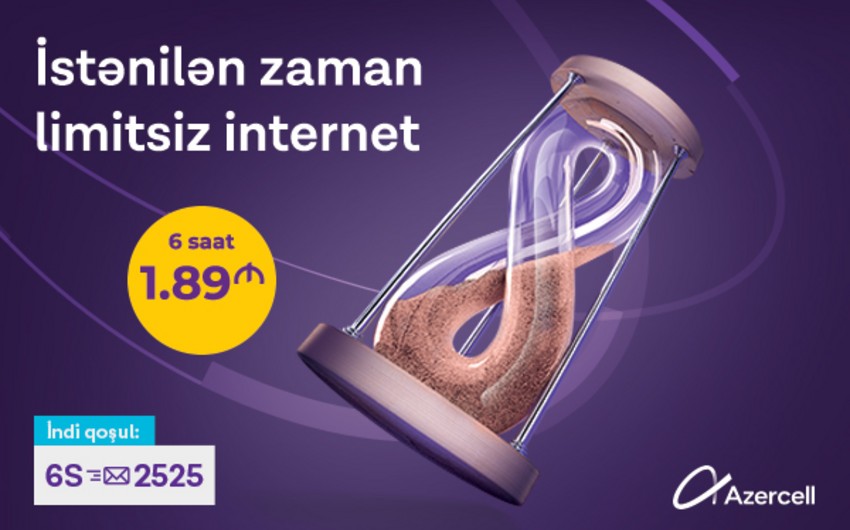 Azercellin yüksəksürətli mobil internetini çoxçeşidli və sərfəli internet paketləri ilə kəşf edin!