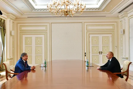 Ilham Aliyev receives prominent Kazakh poet and public figure Olzhas Suleimenov