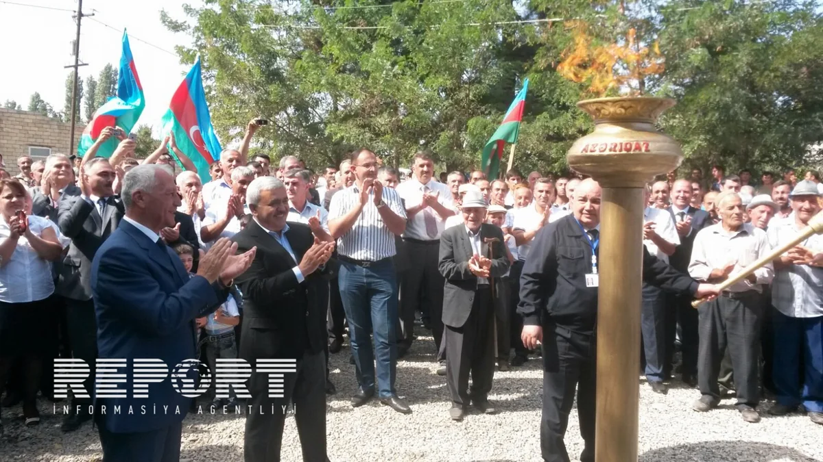 ​Xaçmaz rayonunun Alekseyevka kəndinə ilk dəfə təbii qaz verilib - FOTO