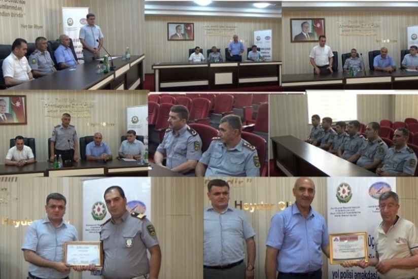 Xidmətdə fərqlənən polis əməkdaşları mükafatlandırılıb