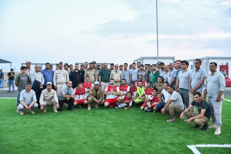 ANAMA-nın minatəmizləmə komandaları arasında futbol turnirinin final oyunu keçirilib